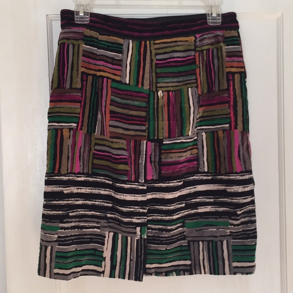 Anthropologie velvet patterned skirt!. - Picture 3 of 4